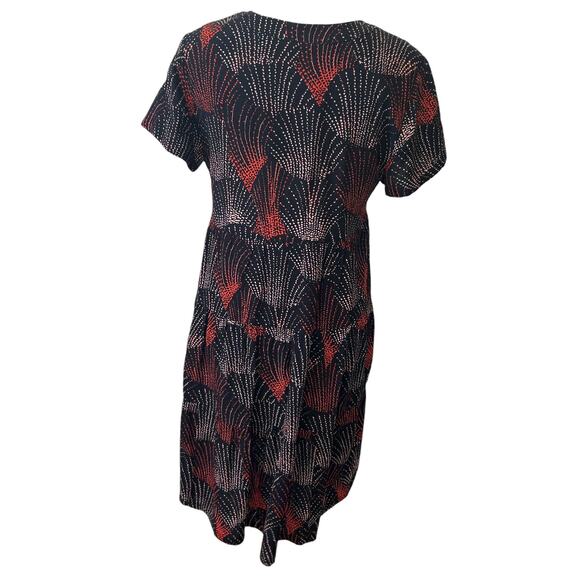 Anthropologie Maeve Tania Tiered Dress Black, Orange Womens Size XS Petite NEW - Picture 4 of 6
